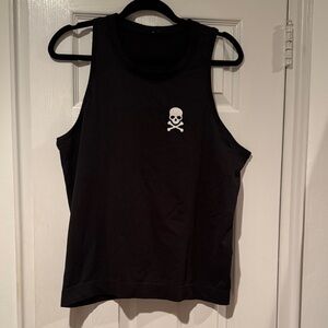 lululemon athletica Black Tank Top with White Skull Design